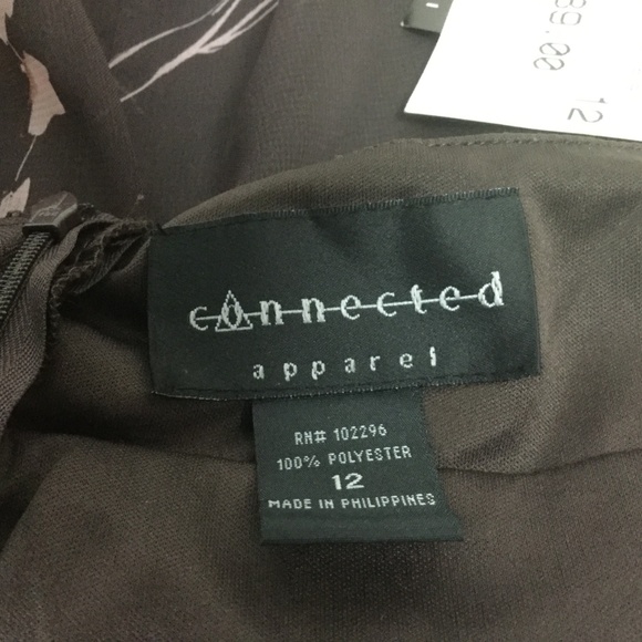 Connected Floral Halter Style Dress, Size 12 - Picture 7 of 8